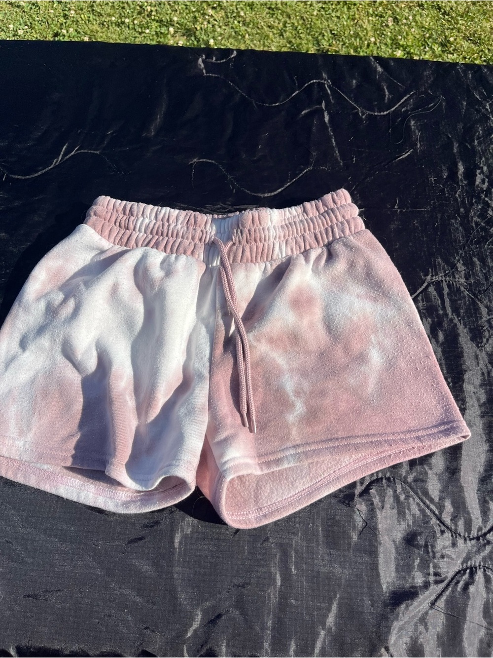 Women’s Pink Tie-Dye Lounge Shorts - Elastic Waist